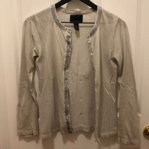 Cynthia Rowley pale grey cardigan